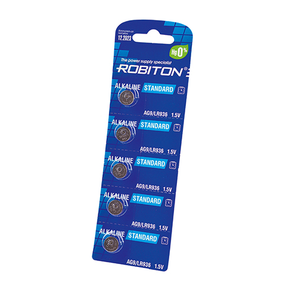 Фотография Батарейка ROBITON STANDARD AG 9 (0% Hg), 1.5 В BL5