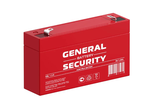 Фотография Свинцово-кислотный аккумулятор General Security GSL 1.3-6 (6 В, 1.3 Ач)