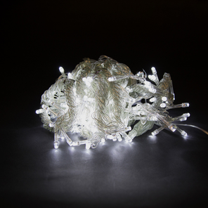 Фотография Новогодняя гирлянда светодиодная - Занавес/штора на окно, 320 LED, белый, прозрачный провод (3.0 м х 2.0 м), с возможностью наращивания