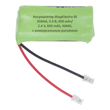 Фотография Аккумулятор ShopElectro SE 650АА, 2.4 В, 650 мАч/ 2.4 V, 650 mAh, NiMH, с универсальным разъёмом