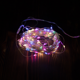 Фотография Новогодняя гирлянда светодиодная линейная, 100 LED, разноцветная, в виде тонкой лески, 8 режимов, 10 м