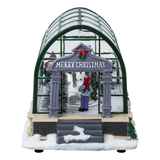 Фотография Новогодний сувенир- "Снеговик и дети в зимней оранжерее", USB, 22*14*16 см
