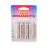 Фотография Батарейка MINAMOTO Alkaline, 1.5 В, LR6 BL4 - купить в СПб оптом, цена - 8.89 за шт | Интернет-магазин ShopElectro