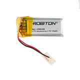 Фотография Аккумулятор ROBITON LP401430, Li-Pol, 3.7 В, 120 мАч, призма со схемой защиты РК1 - купить в СПб оптом, цена - 68.04 за шт | Интернет-магазин ShopElectro