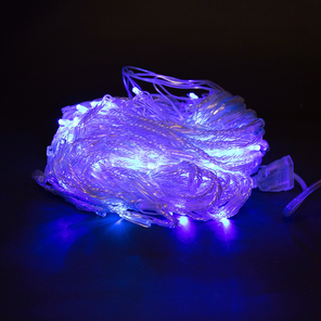 Фотография Новогодняя гирлянда светодиодная - Дождь (занавес) "Водопад", 560 LED, синий (3.0 м х 3.0 м), с возможностью наращивания