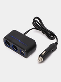 Фотография Автомобильный разветвитель Olesson 1638 (2 гнезда + 2*USB) BL1