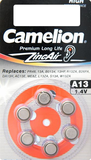 Фотография Батарейкa Camelion ZA13, воздушно- цинковая, 1.4 В BL6 - купить в СПб оптом, цена - 24.57 за шт | Интернет-магазин ShopElectro